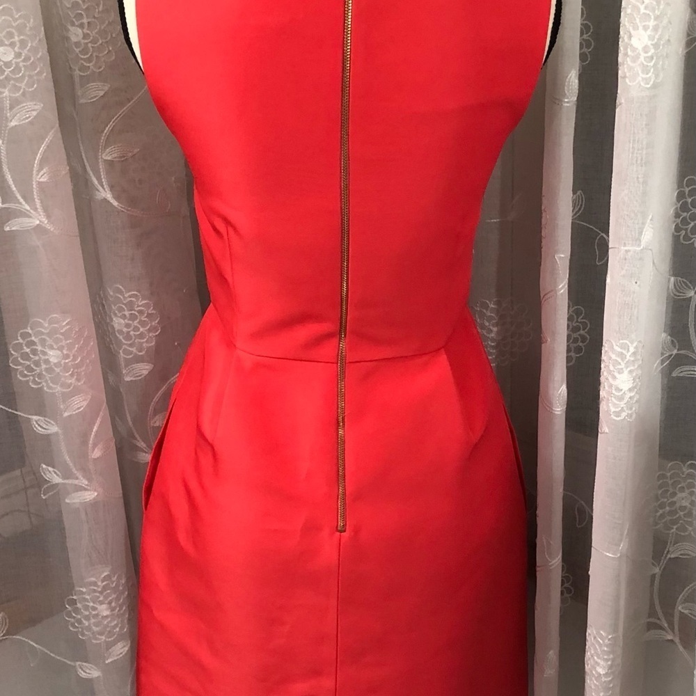 Kate Spade  Red Dress Size 4 Beaded Neckline - Picture 7 of 16